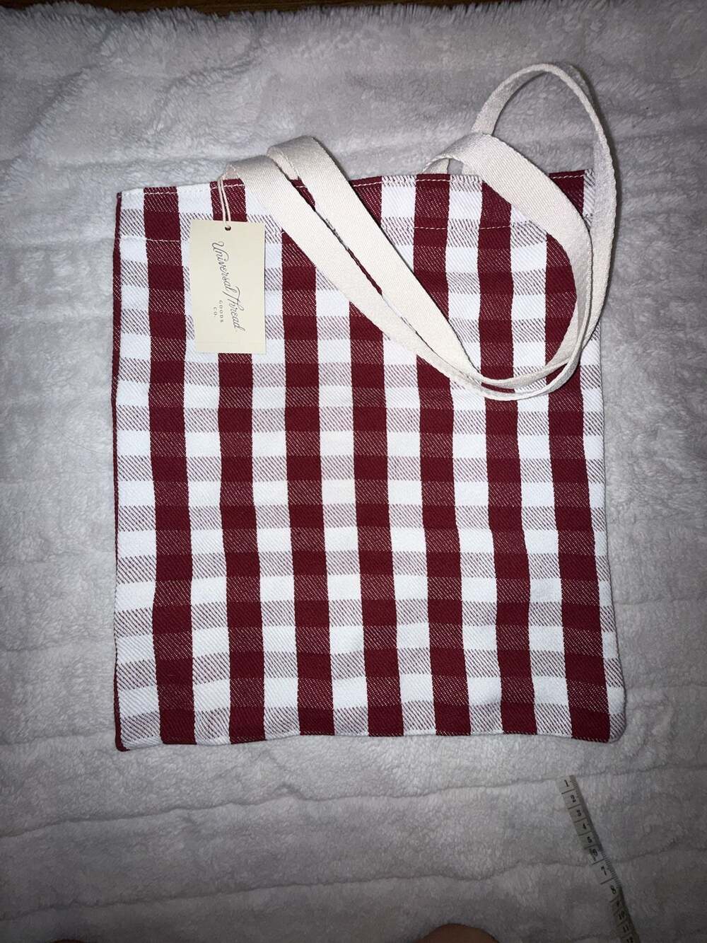 Universal Thread Red and White Gingham Tote Bag